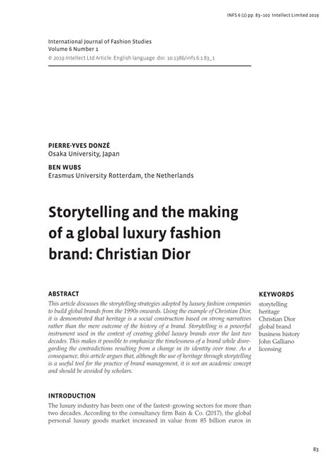 quantitative research dior|CAN DIGITAL STORYTELLING INFLUENCE LUXURY .